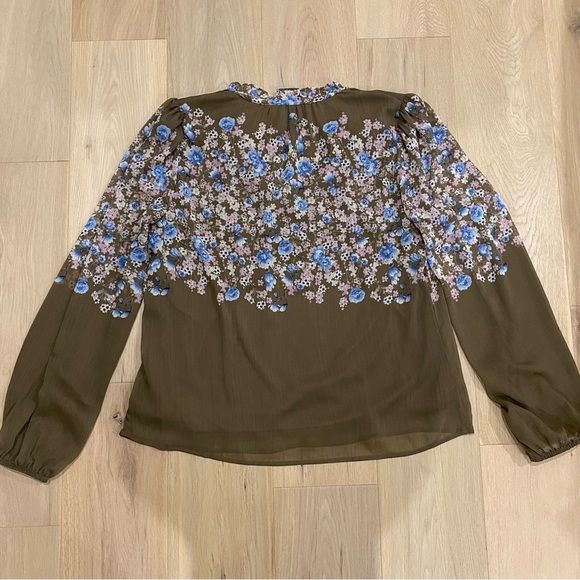 Melanie Lyne | NWT Brown Floral Chiffon Blouse 🩷 - Picture 9 of 10